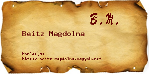 Beitz Magdolna névjegykártya